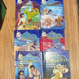 6 Disney Aladdin Storybook Collection from 1993